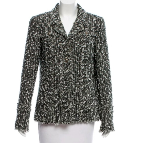 Chanel Notch-Lapel Bouclé Jacket